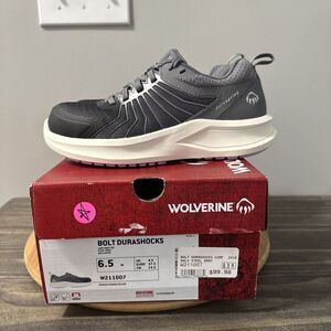 Wolverine Bolt DuraShocks Womens Size 6.5 CarbonMAX Steel Tool Shoe Boot Gray